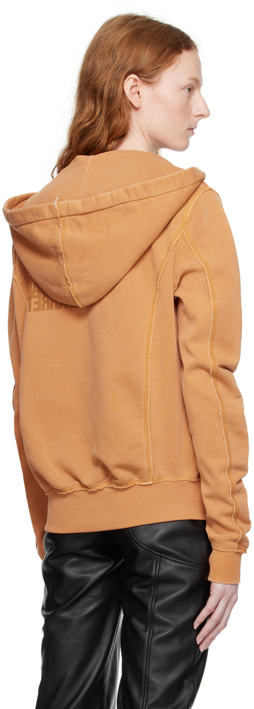 Misbhv Hooded Long-sleeved Sweater In Nude