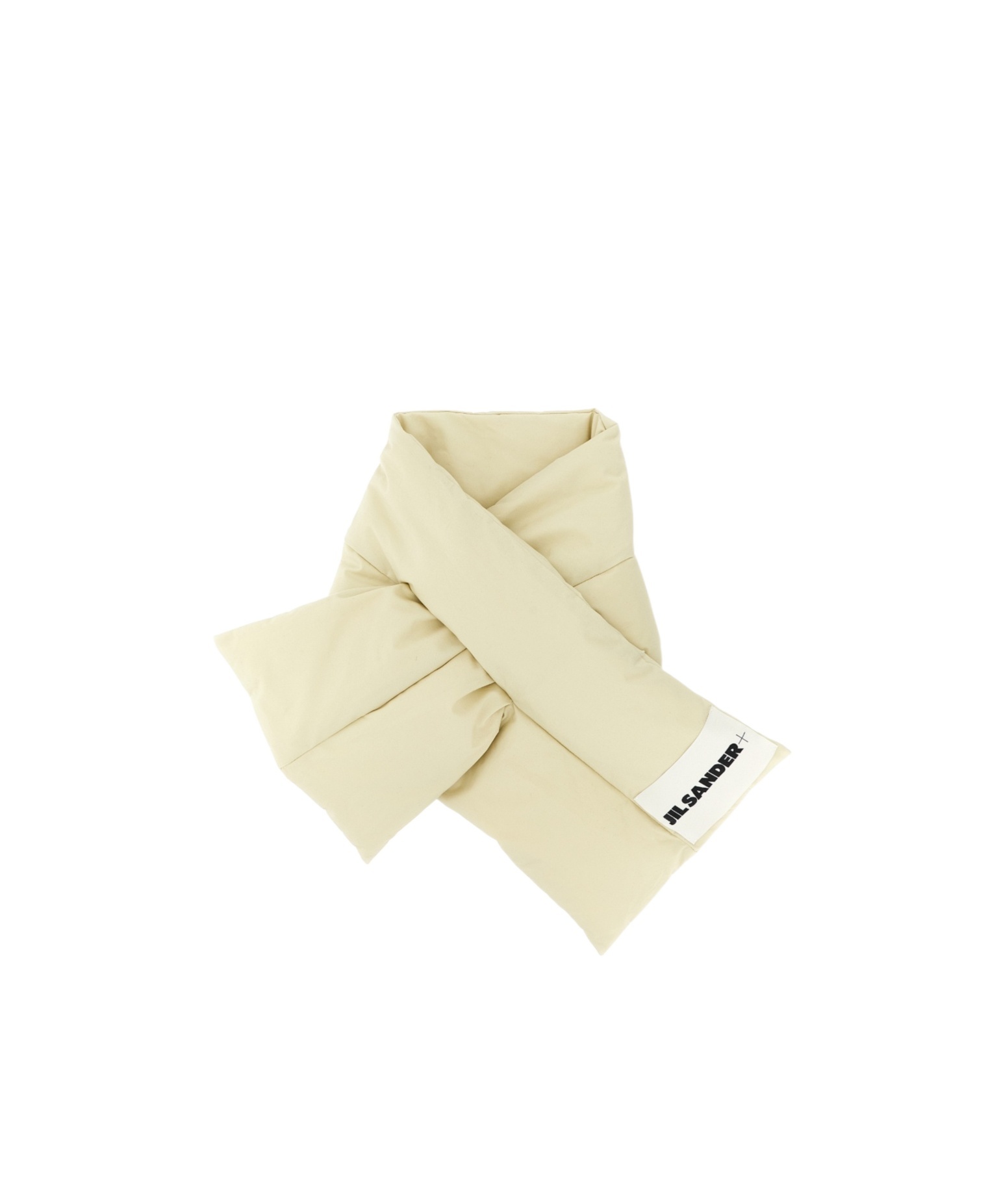 Jil Sander Quilted Down Scarf With Plush Goose Down Filling In White