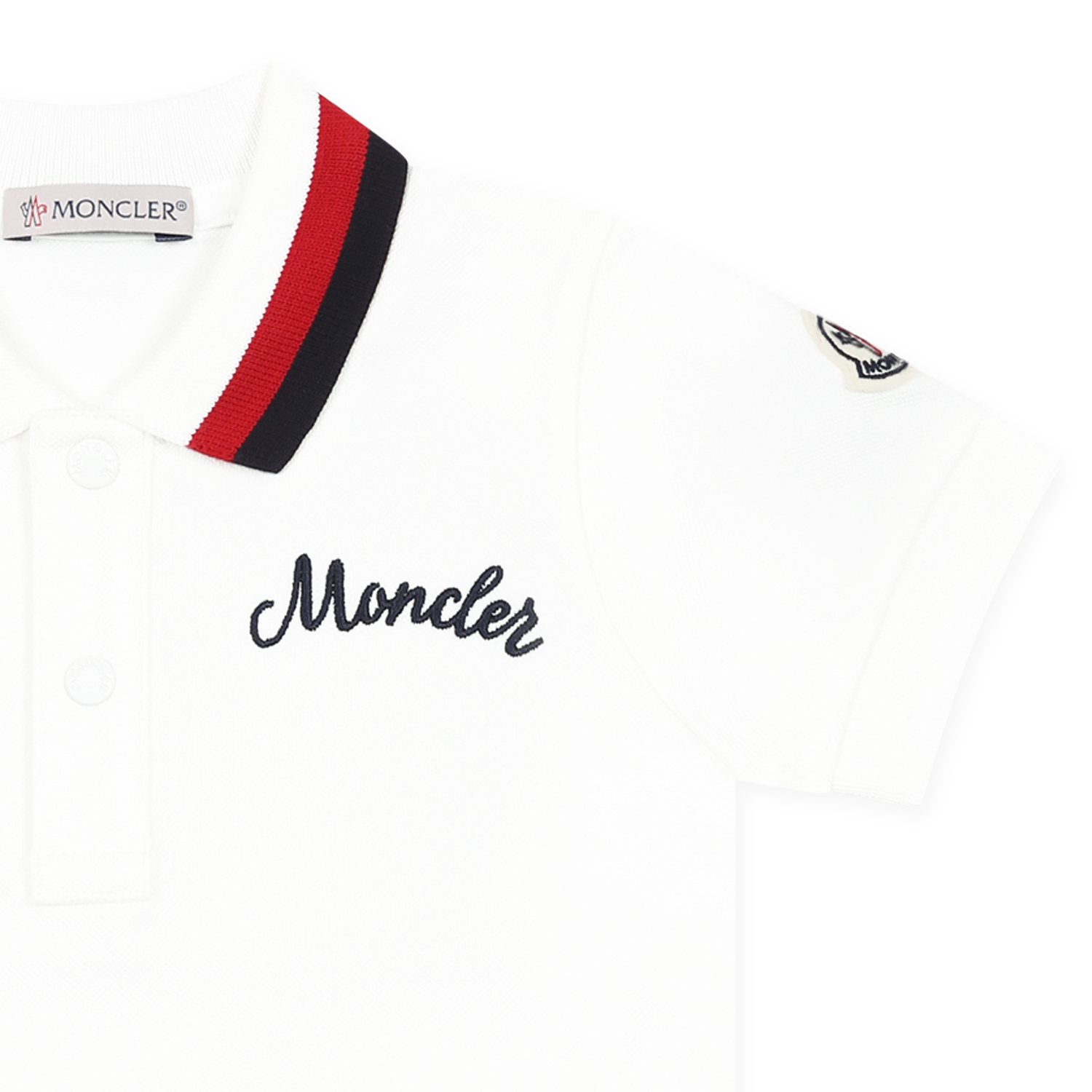 Moncler Short-sleeved Polo Shirt In White