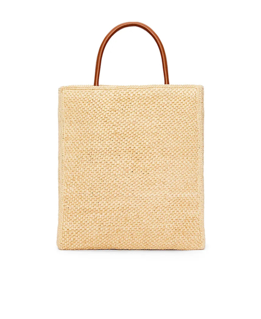 Loewe Standard A4 Raffia Tote Bag In Nude