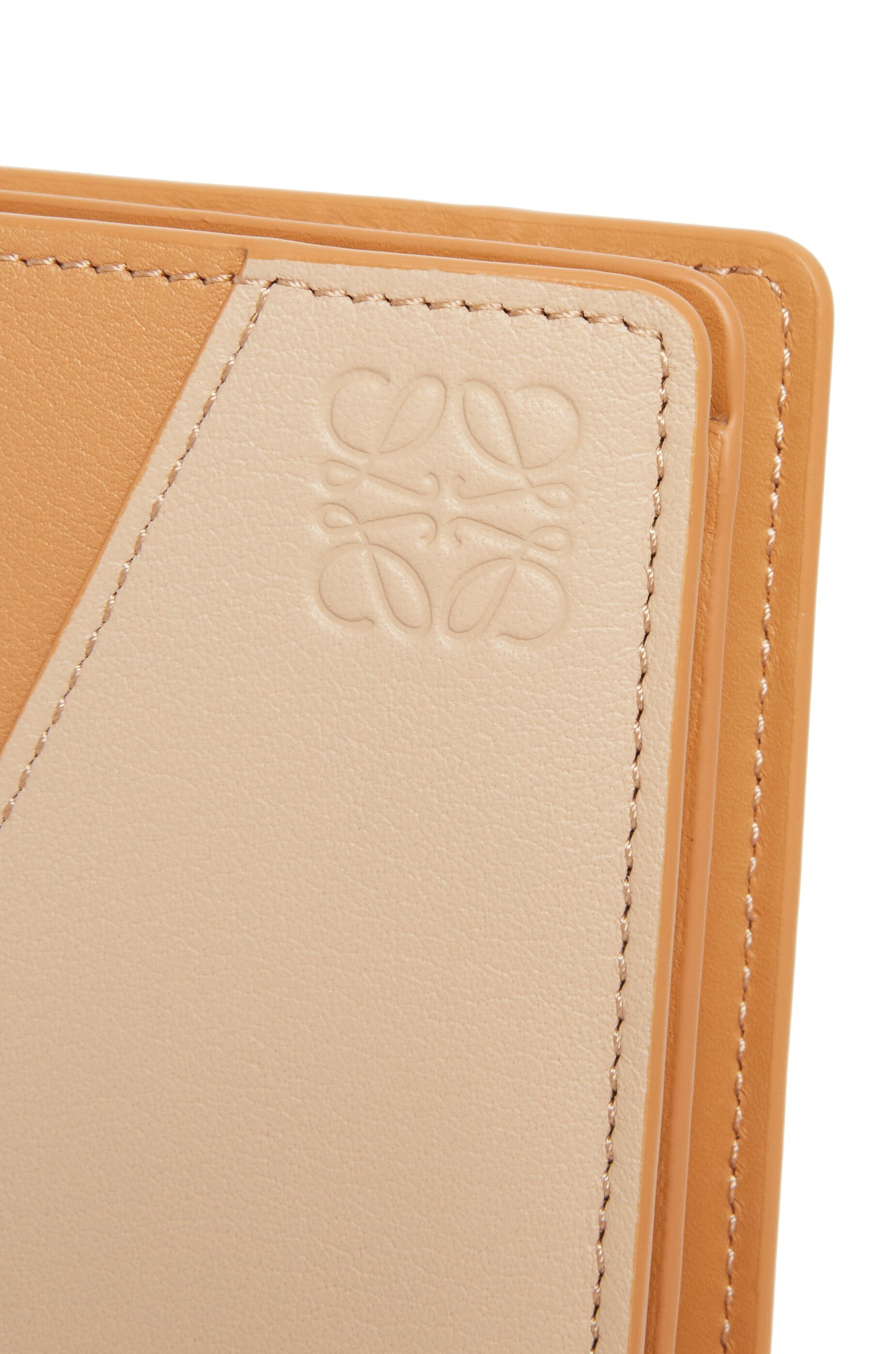 Loewe Puzzle Compact Zipper Wallet In Nude