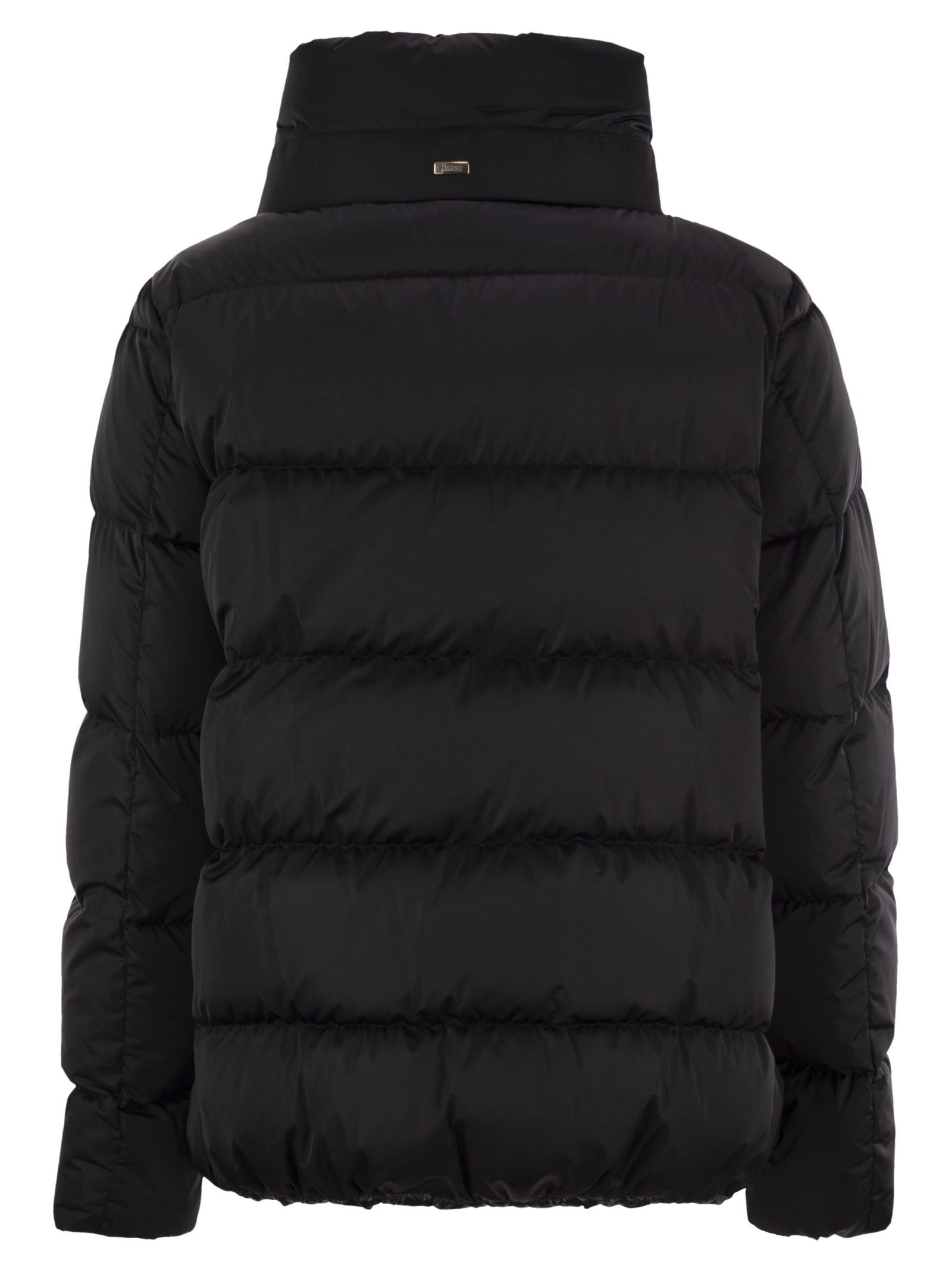Herno Turtleneck Down Jacket In Black