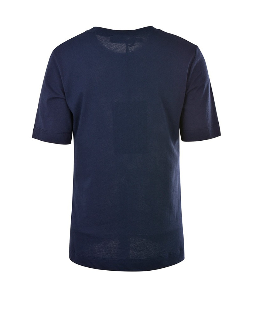 Moschino Love Printed T-shirt With Round Collar And Short Sleeves In Blue