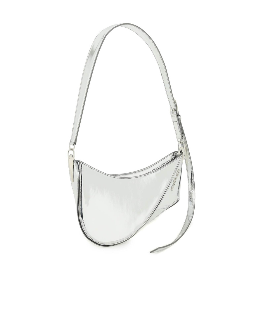 Mugler Medium Spiral Curve 01 Bag In Gray