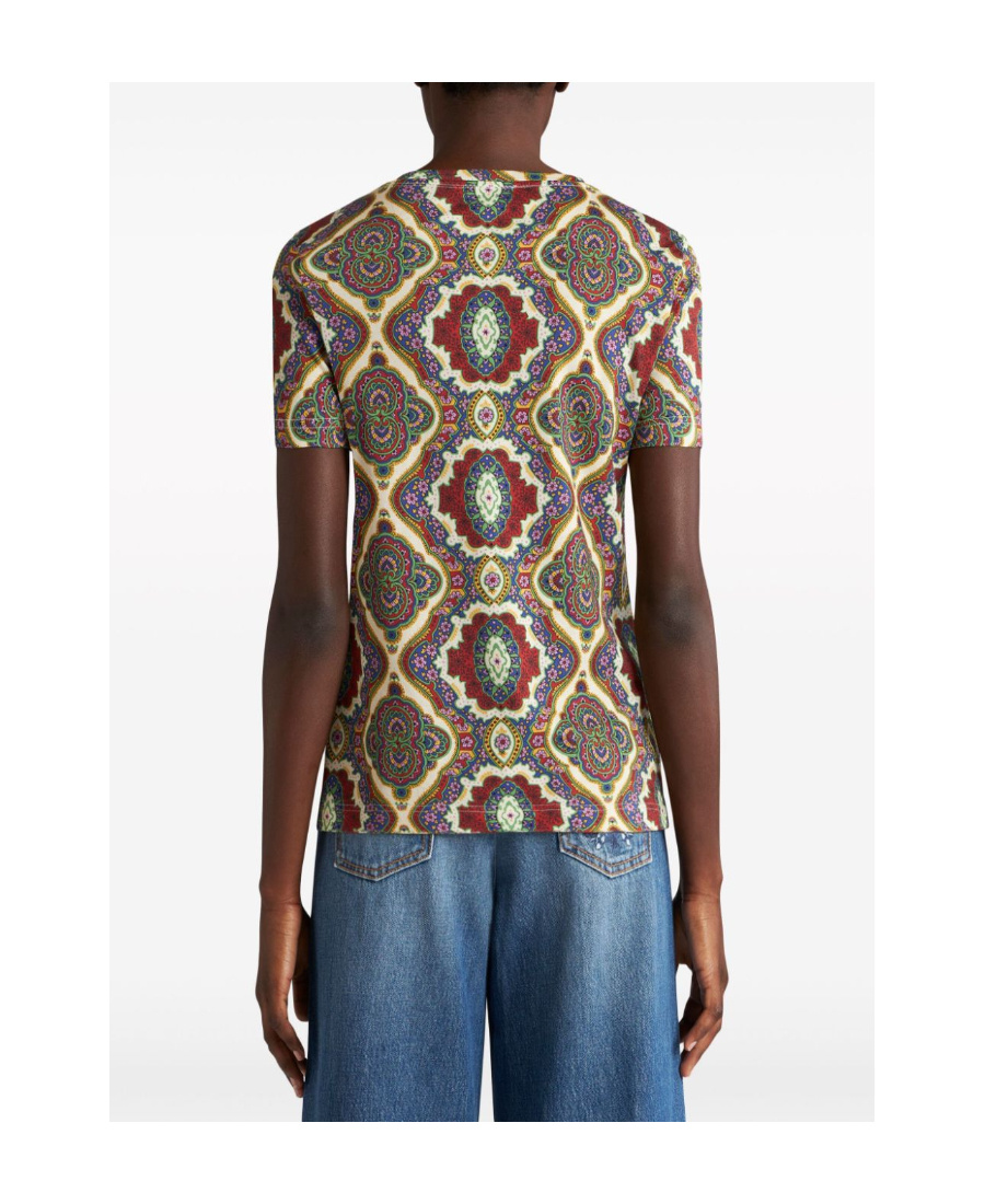Etro Short-sleeved Pattern T-shirt In Multi