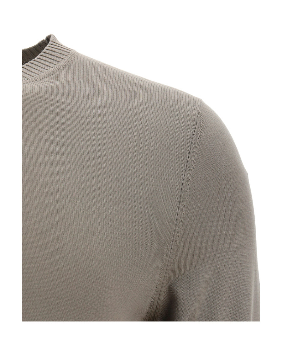 Malo Ribbed-trim Cotton Jumper In Gray