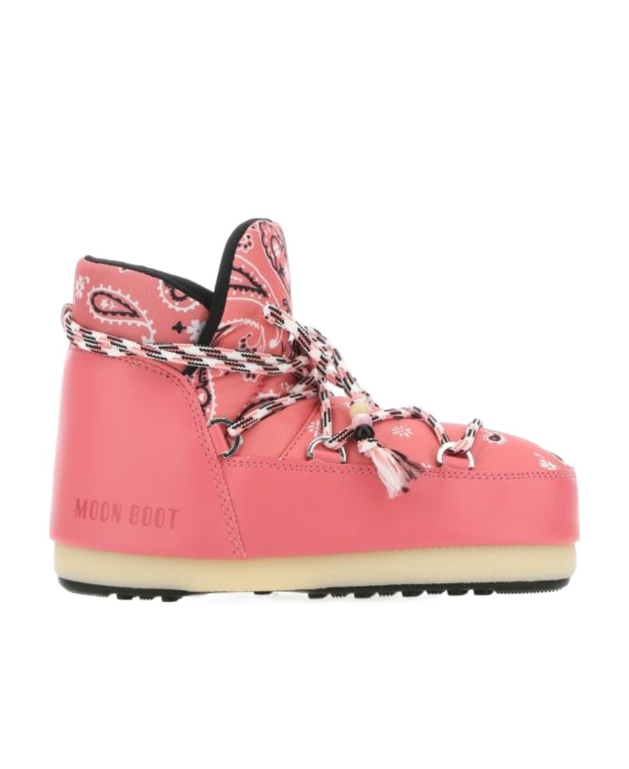 Alanui + Moon Boot Bandana-print Shell And Faux Leather Snow Boots In Multicolor
