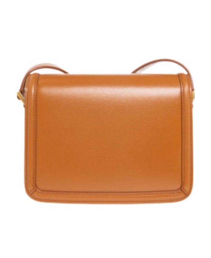 Saint Laurent Logo Shoulder Bag In Brown