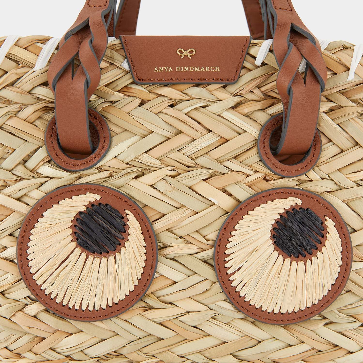 Anya Hindmarch Eyes Straw Tote Bag In Multi