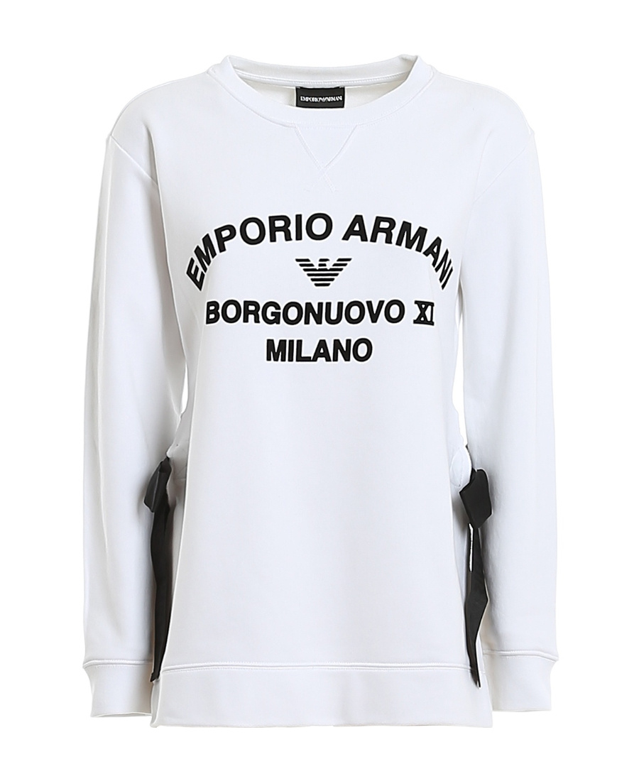 EMPORIO ARMANI EMBLEM PRINTED SIDE STRAP SWEATER