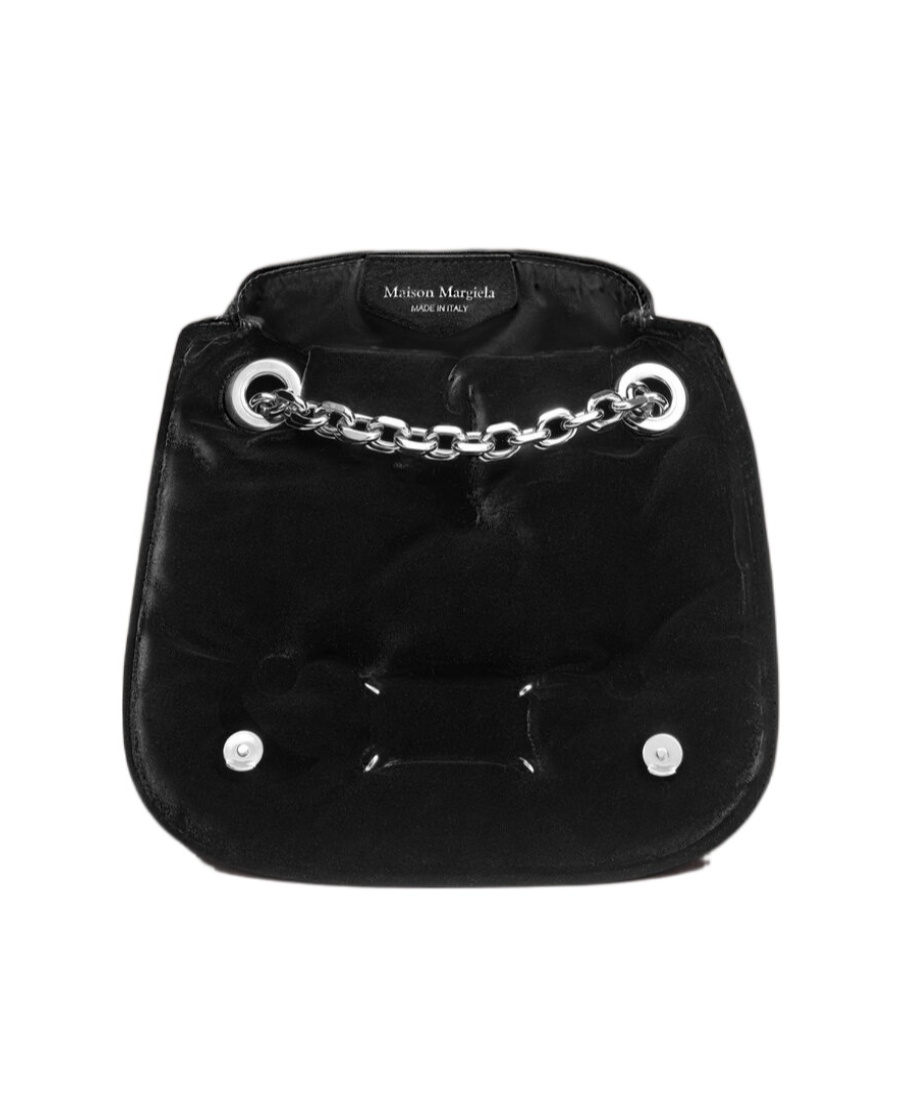 Maison Margiela Glam Slam Velvet Crossbody Bag In Black