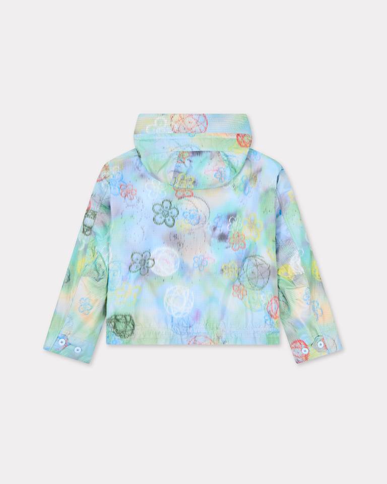 Kenzo ' X Futura 2000' Short Parka In Blue