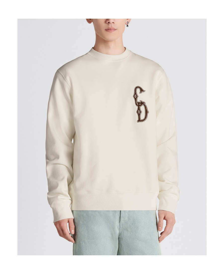 Dior Cd Interwoven Sweater In White