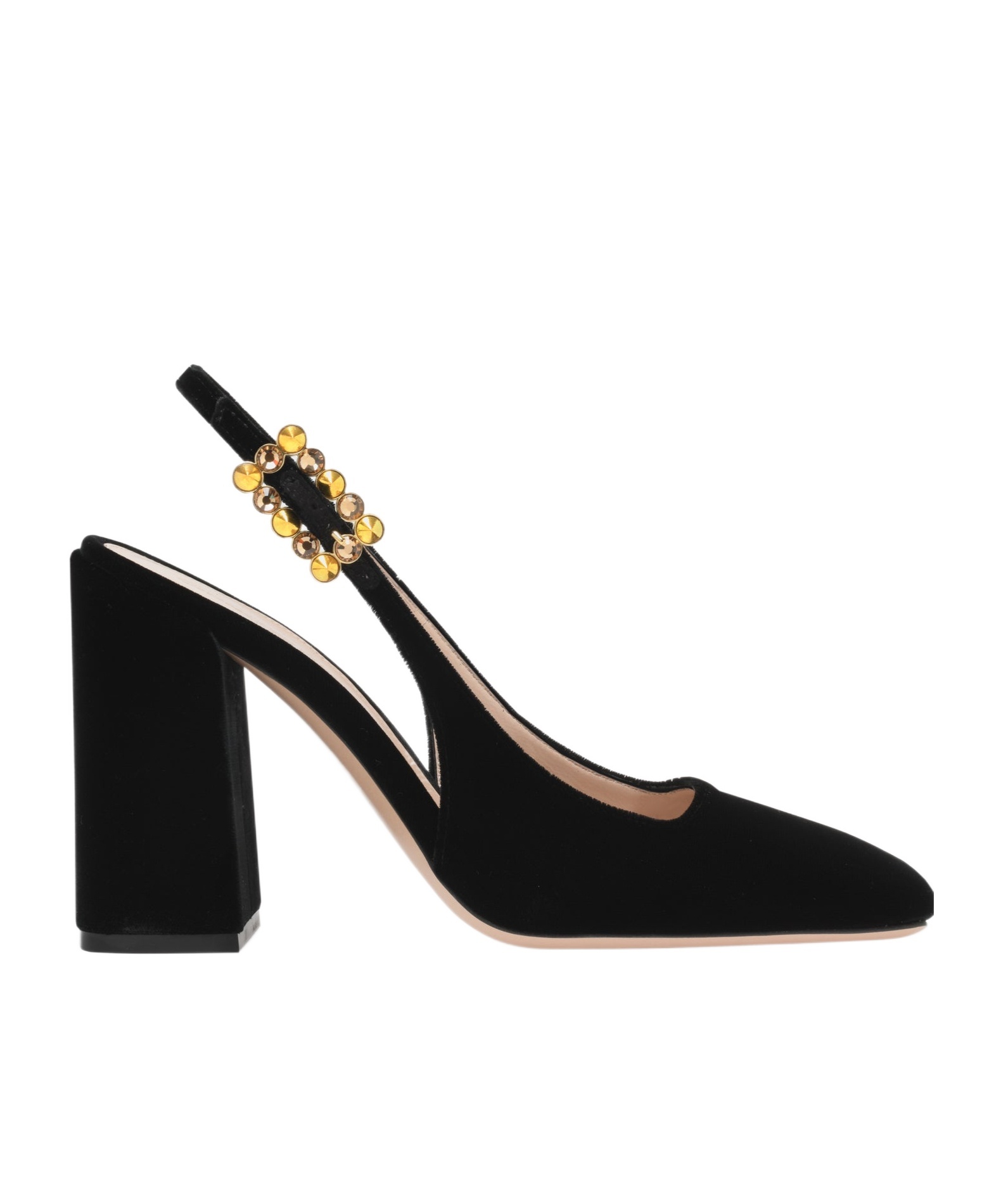 Gianvito Rossi Wondy 95 Velvet Slingback Pumps In Black