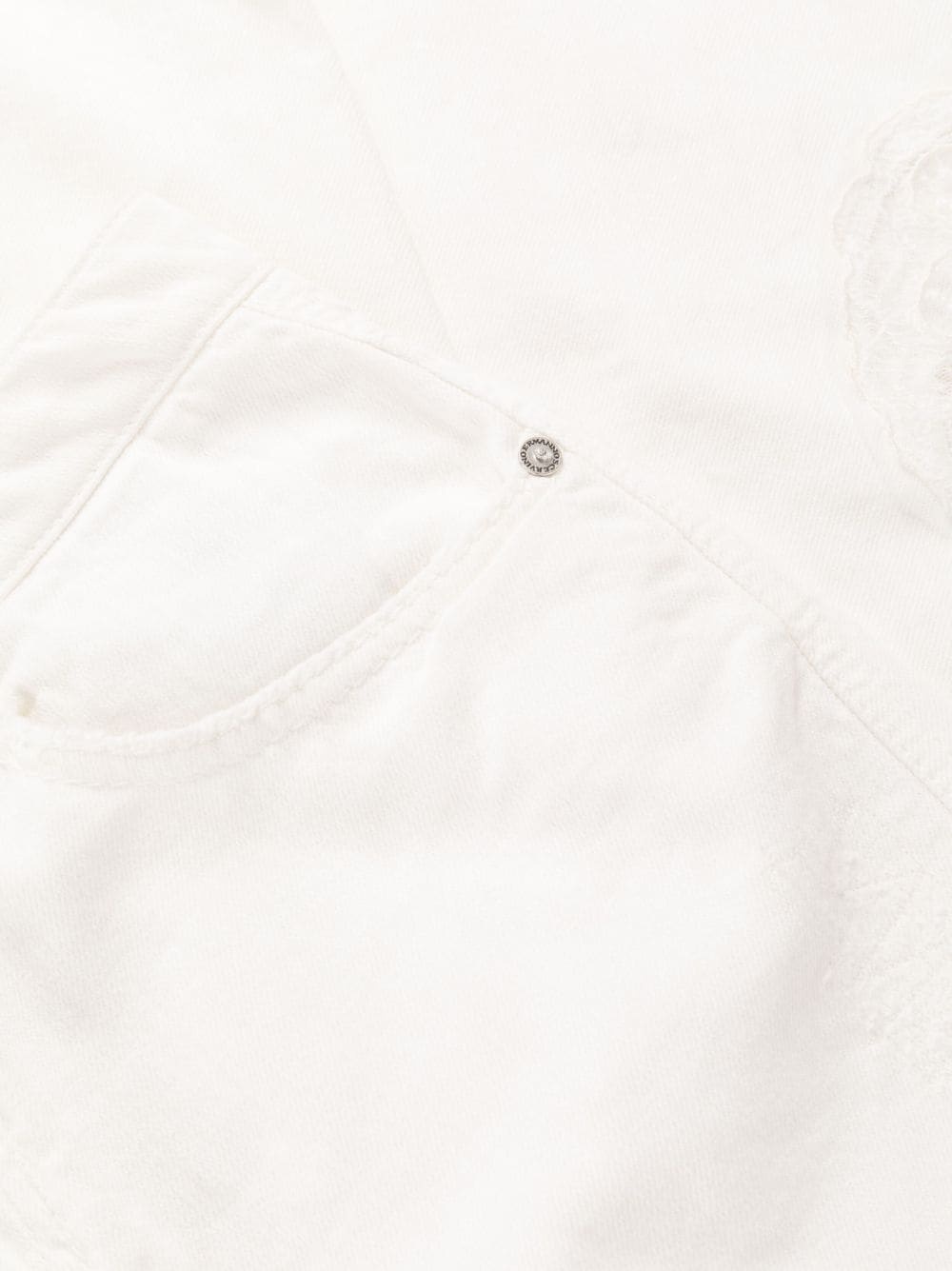 Ermanno Scervino Pant Viscose Blend Back Pockets In White