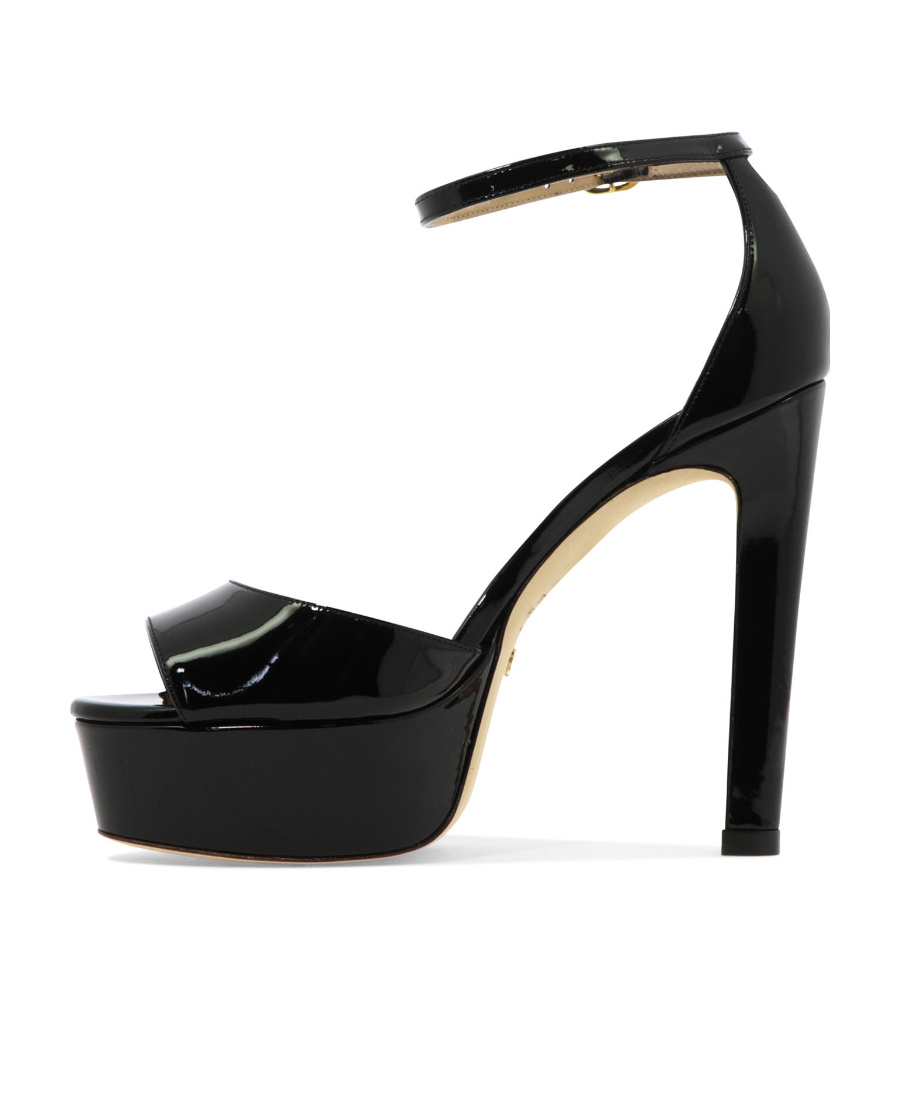 Stuart Weitzman Women's Discoplatform Suede Ankle Loop Sandals In Black