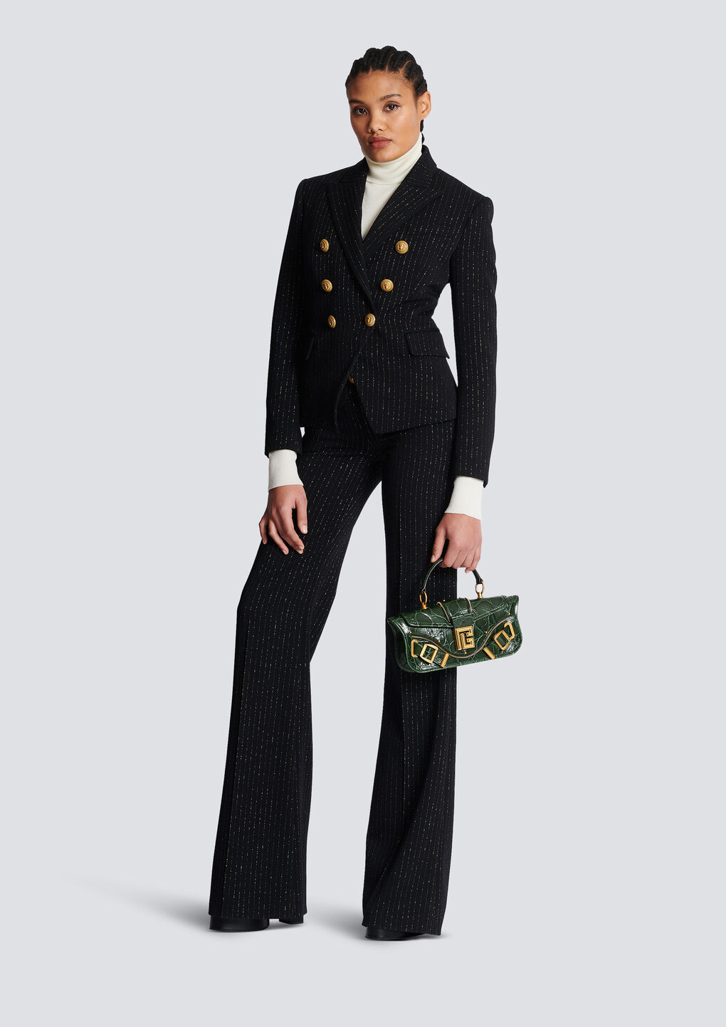 Shop Balmain Classic 6-button Jacket In Black