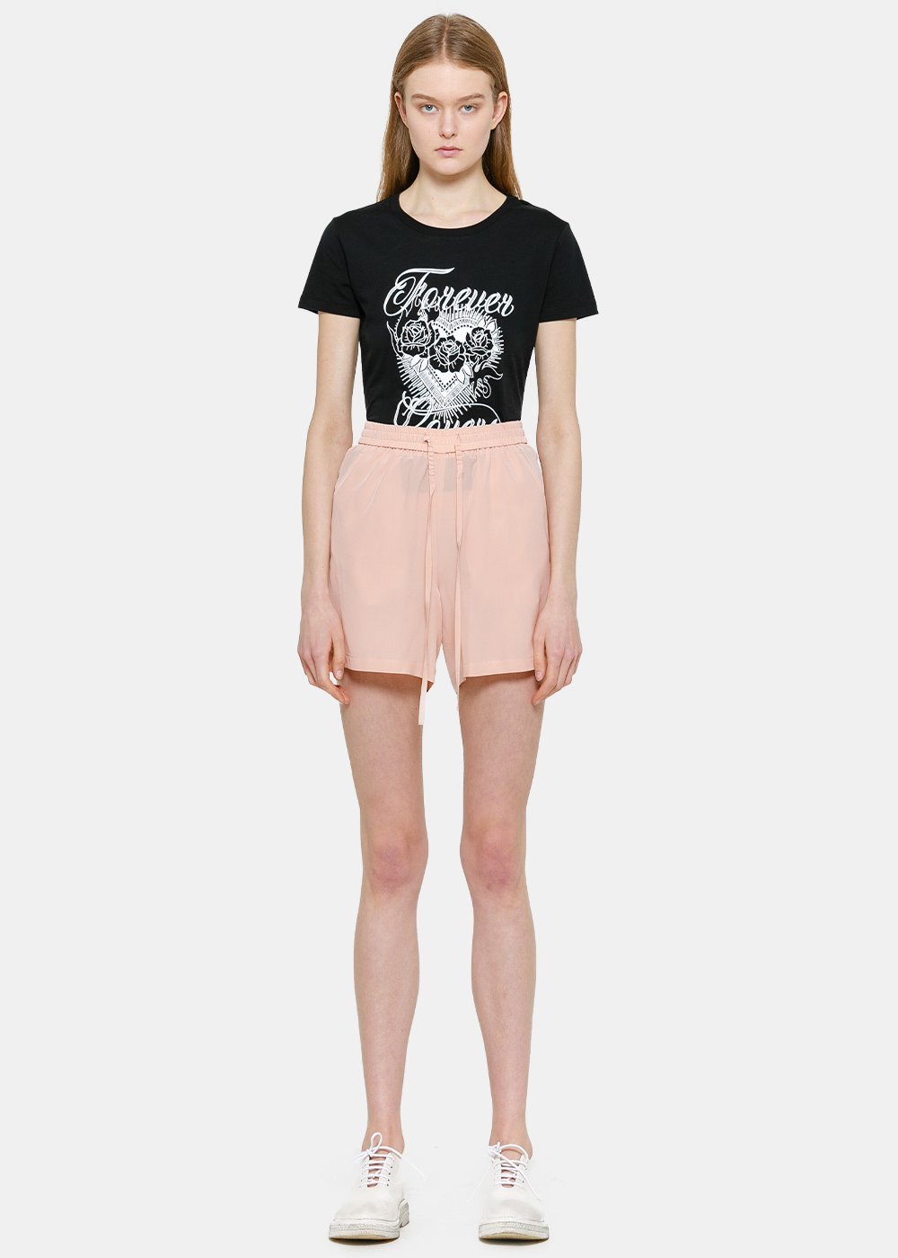 Shop Red Valentino Straight Shorts In Nude