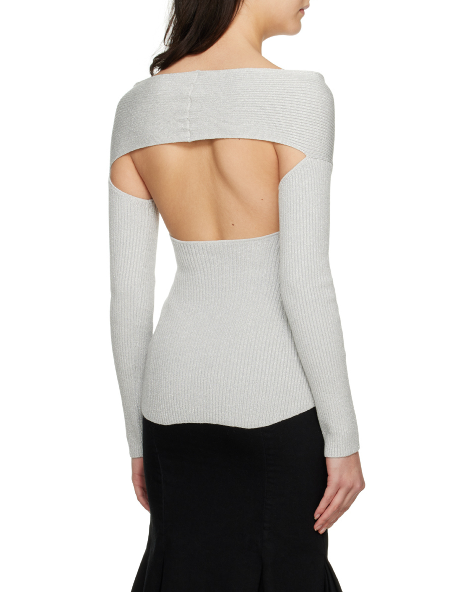 Khaite Salma Open-back Top In Gray