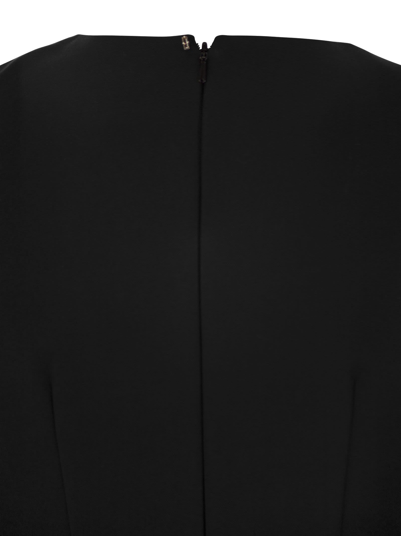 Sportmax Colomba Dress In Double Cotton Fabric In Black