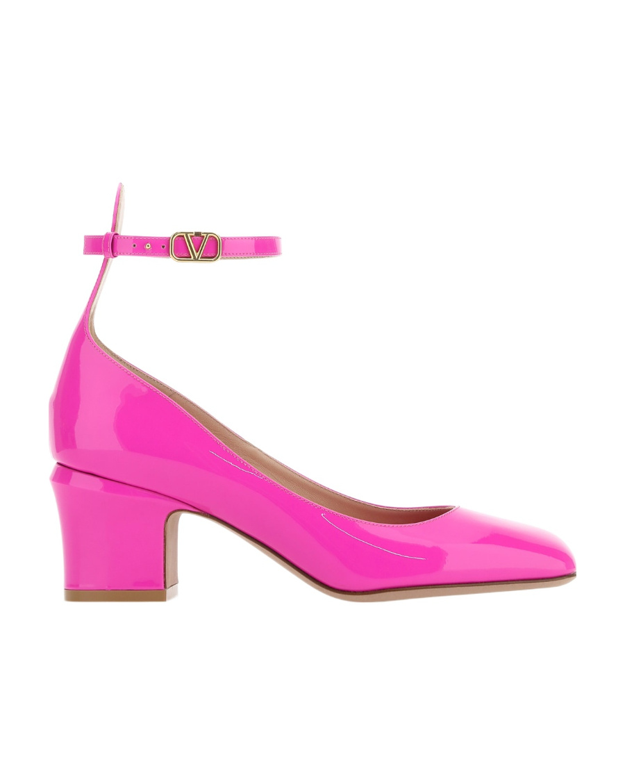 Valentino 60mm Tan-go Patent Leather Pumps In Pink