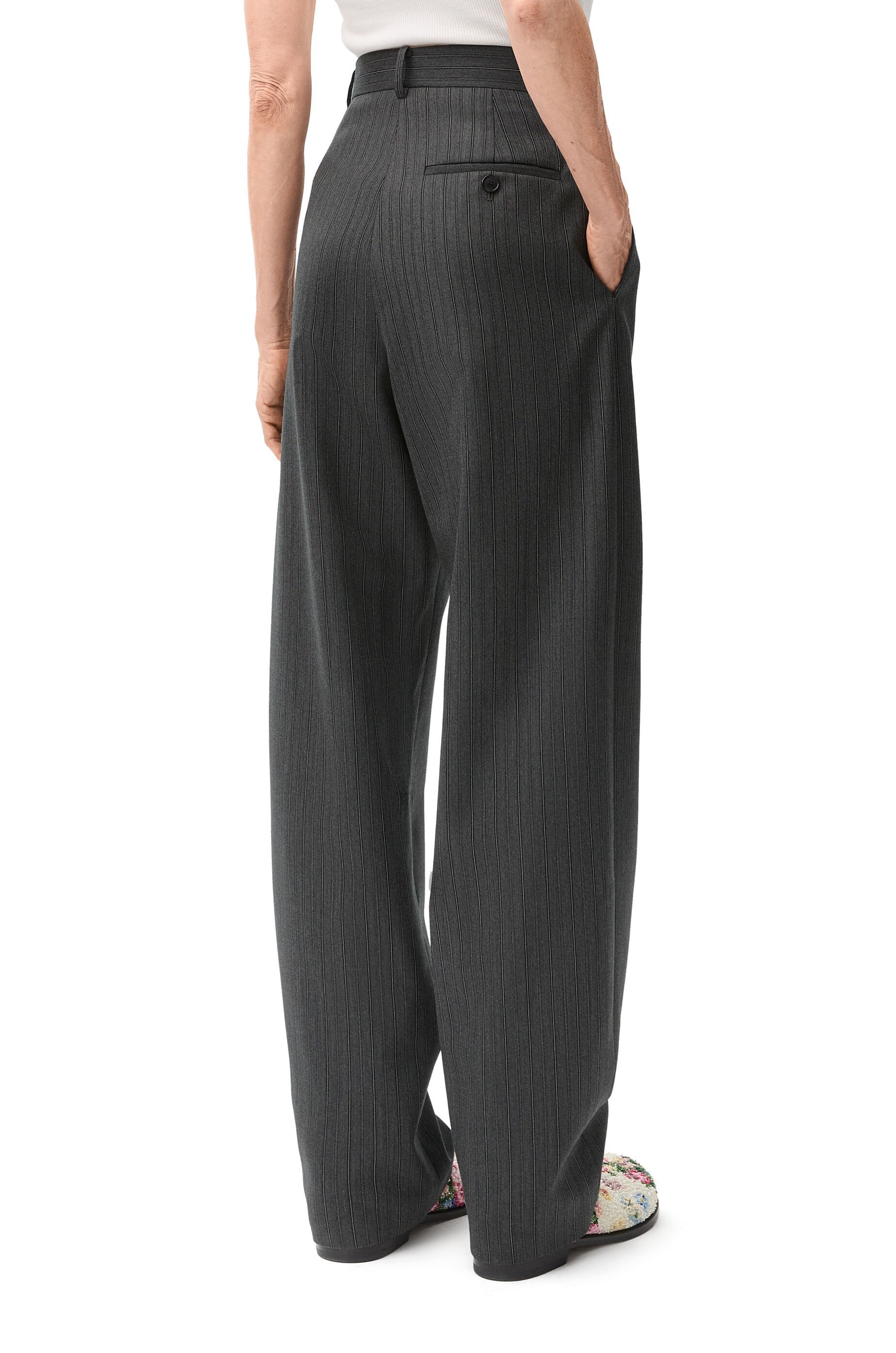 Loewe Wool Trousers In Black