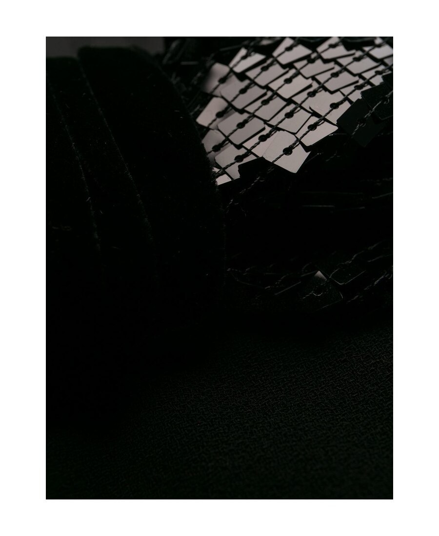 Saint Laurent Sequin-embellished Evening Gown In Black
