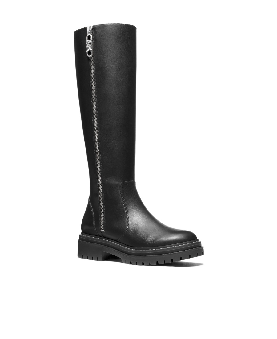 Michael Michael Kors Regan Leather Boots In Black