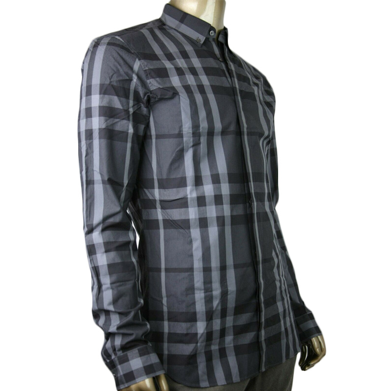 Burberry Plaid Shirt In Black