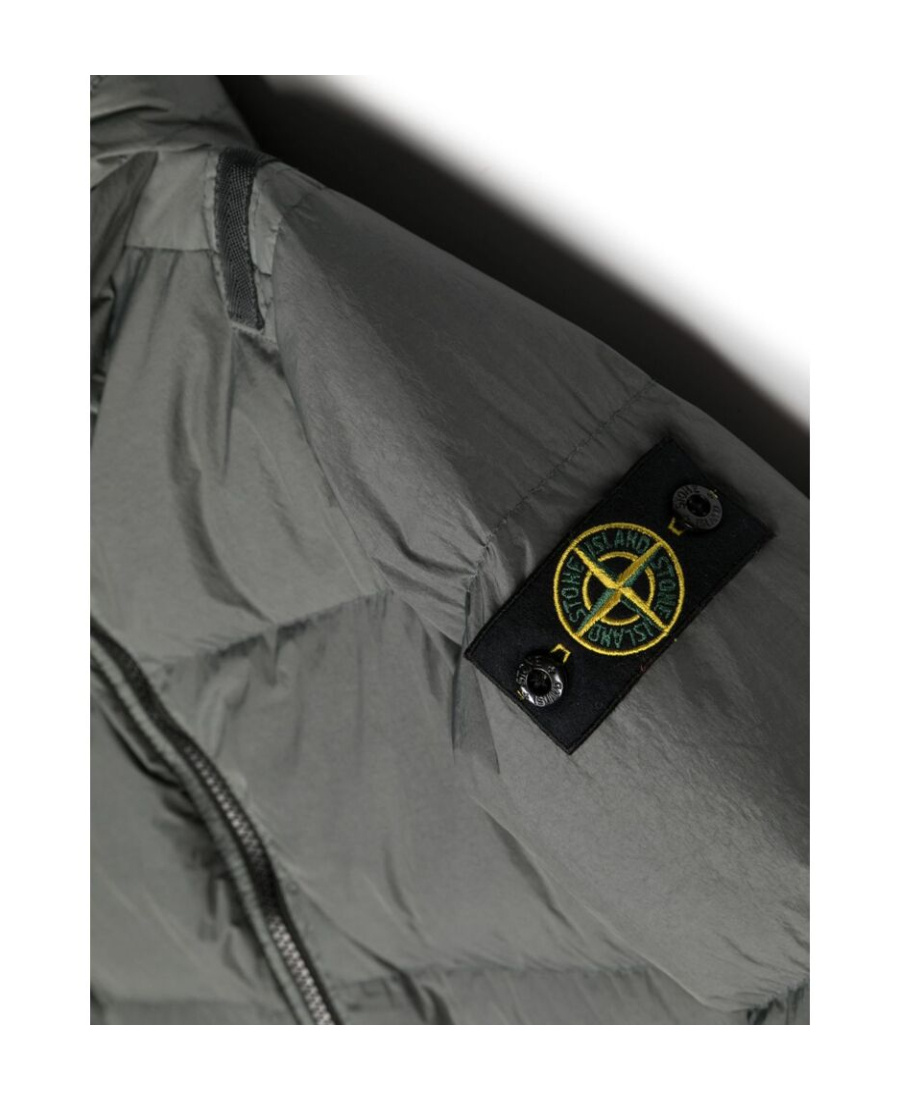 Stone Island Compass-logo Padded Jacket In Gray