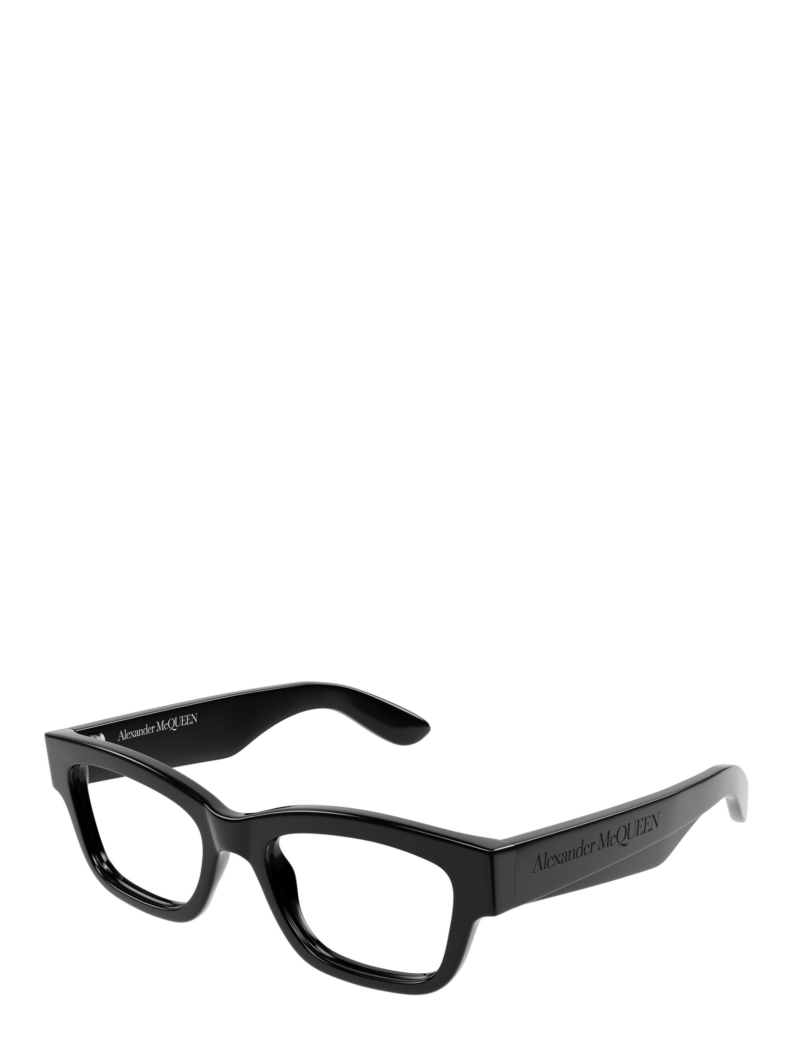 Alexander Mcqueen Eyewear Rectangle Frame Glasses In Black