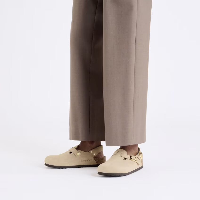 Birkenstock Nubuck Leather Sandals In Neutral