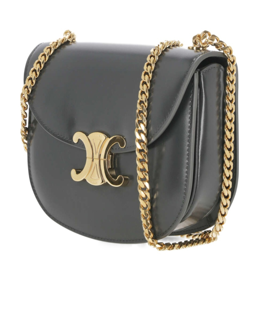 Celine Chain Shoulder Bag In Gray