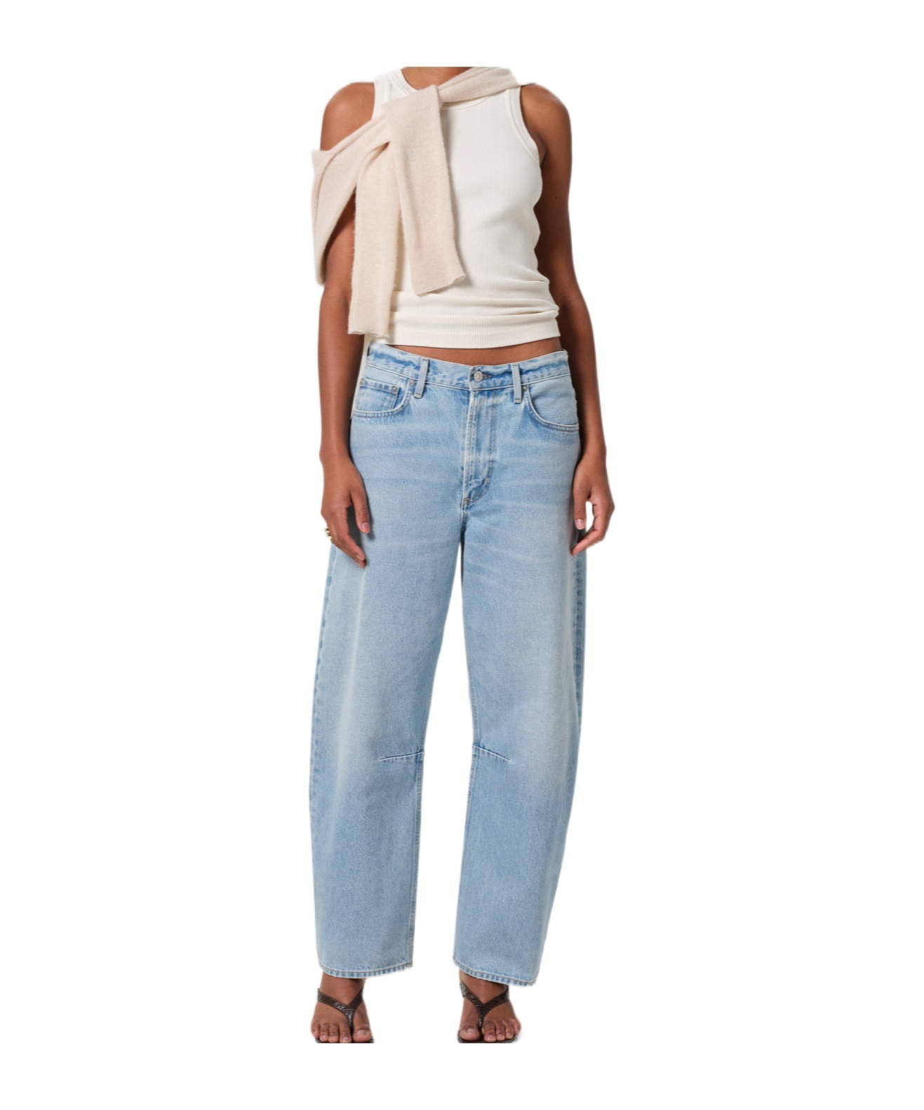 Citizen Of Humanity Citizens Of Humanity Miro High Waist Barrel Jeans In Blue