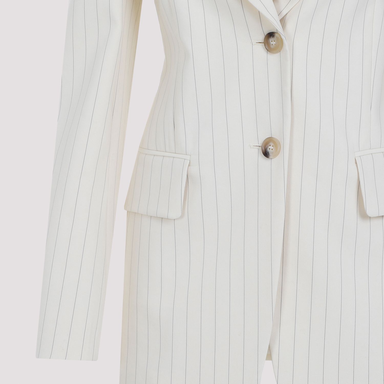 Sportmax Single-breasted Two-button Jacket In White