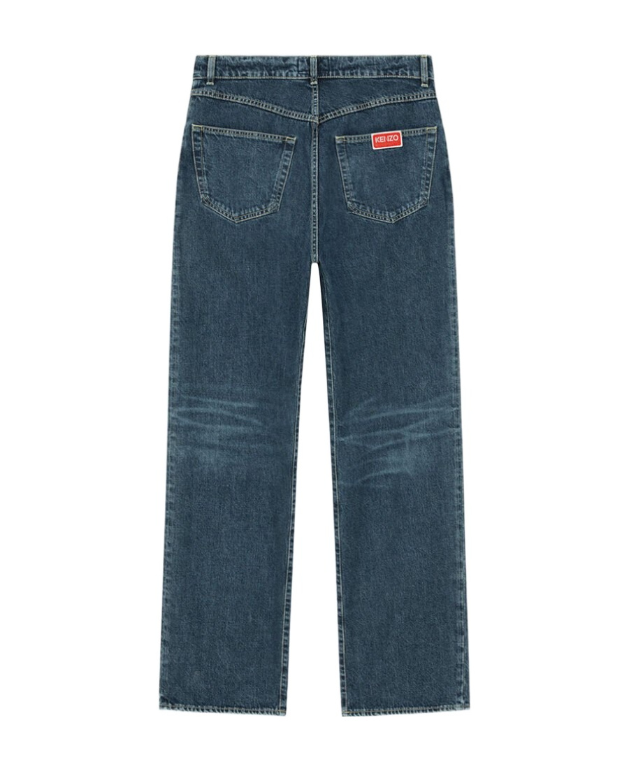 Kenzo Mid-rise Straight-leg Jeans In Blue