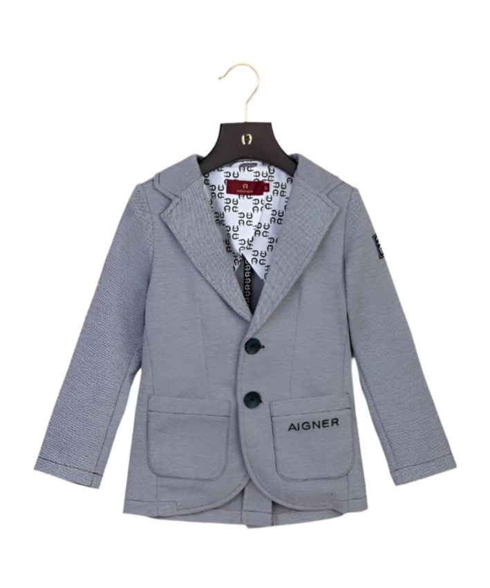 AIGNER LOGO-EMBROIDERED BLAZER