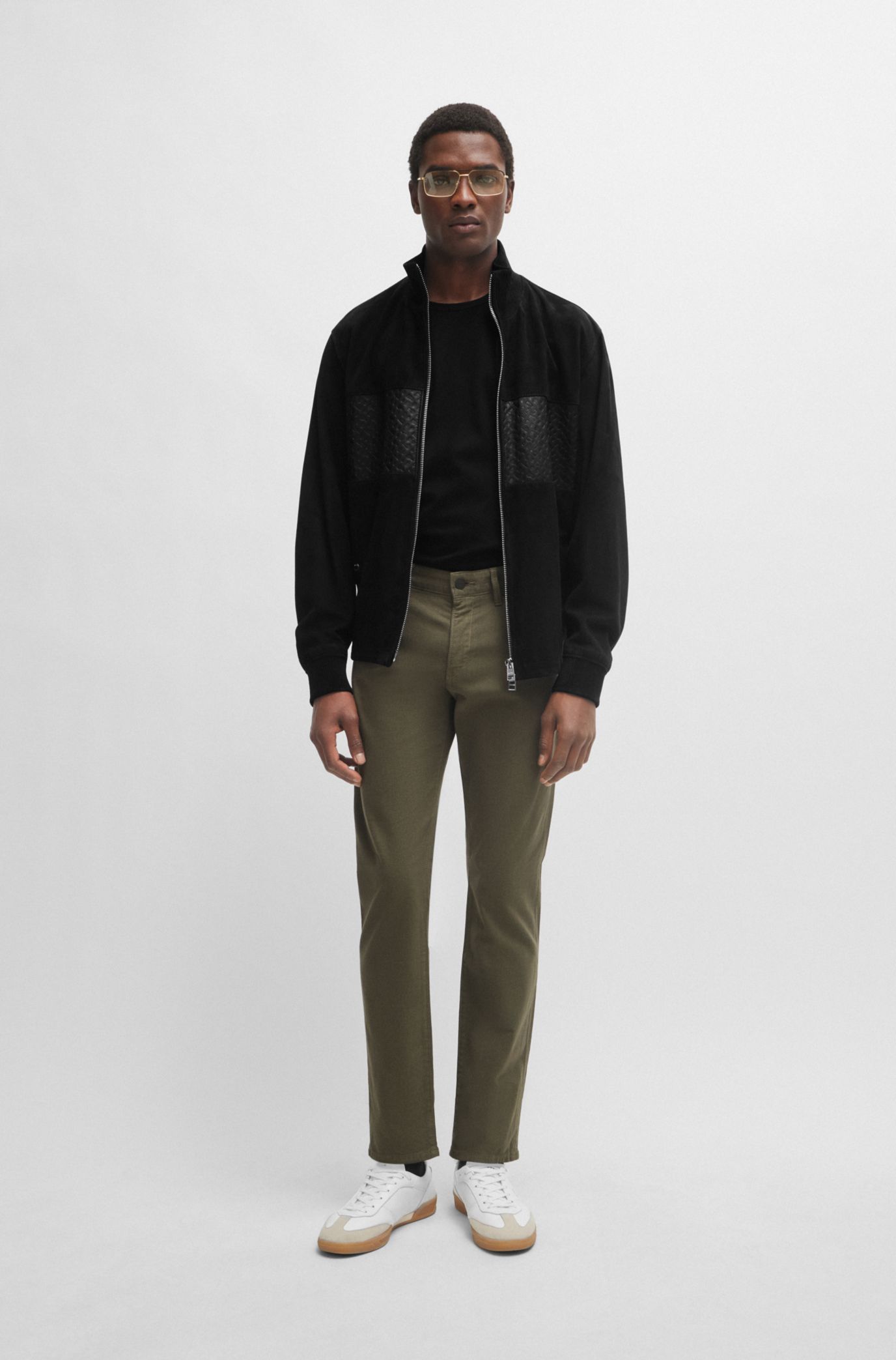 Hugo Boss Slim-cut Cotton Jeans In Green