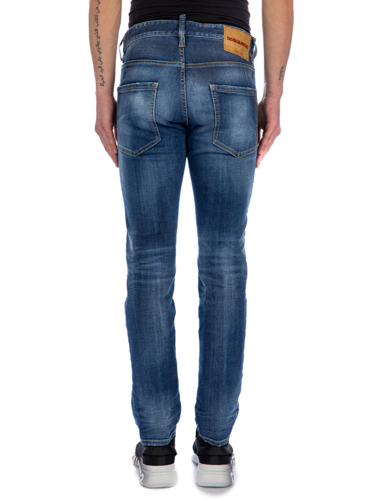 Dsquared2 Stonewashed Slim-leg Jeans In Blue