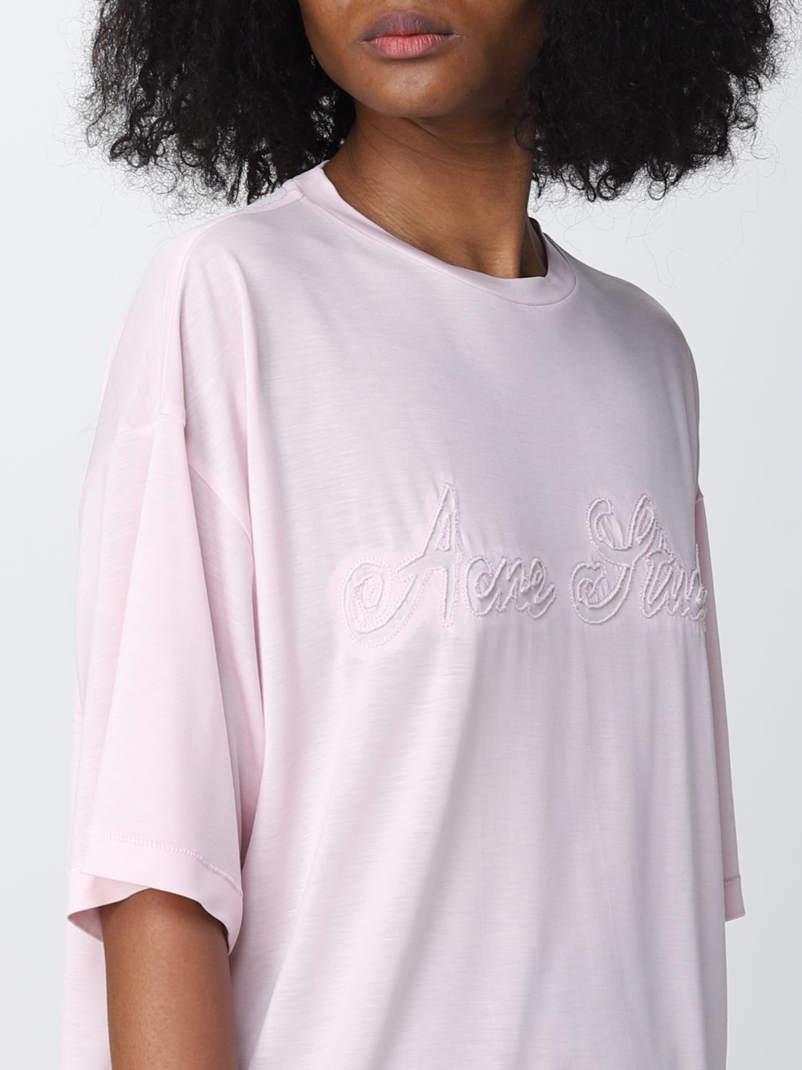 Acne Studios Artwork Cut-out Jersey T-shirt In White