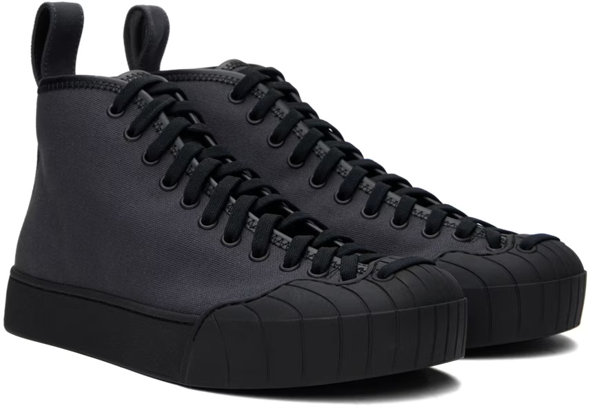Sunnei Lace Up High Upper Board Shoes In Black