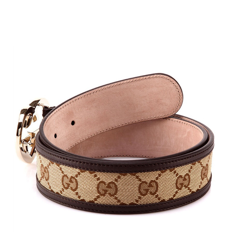 Gucci Double G Buckle Belt In Brown