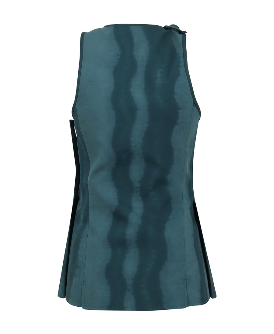 Jil Sander Abstract-print Cotton Top In Blue