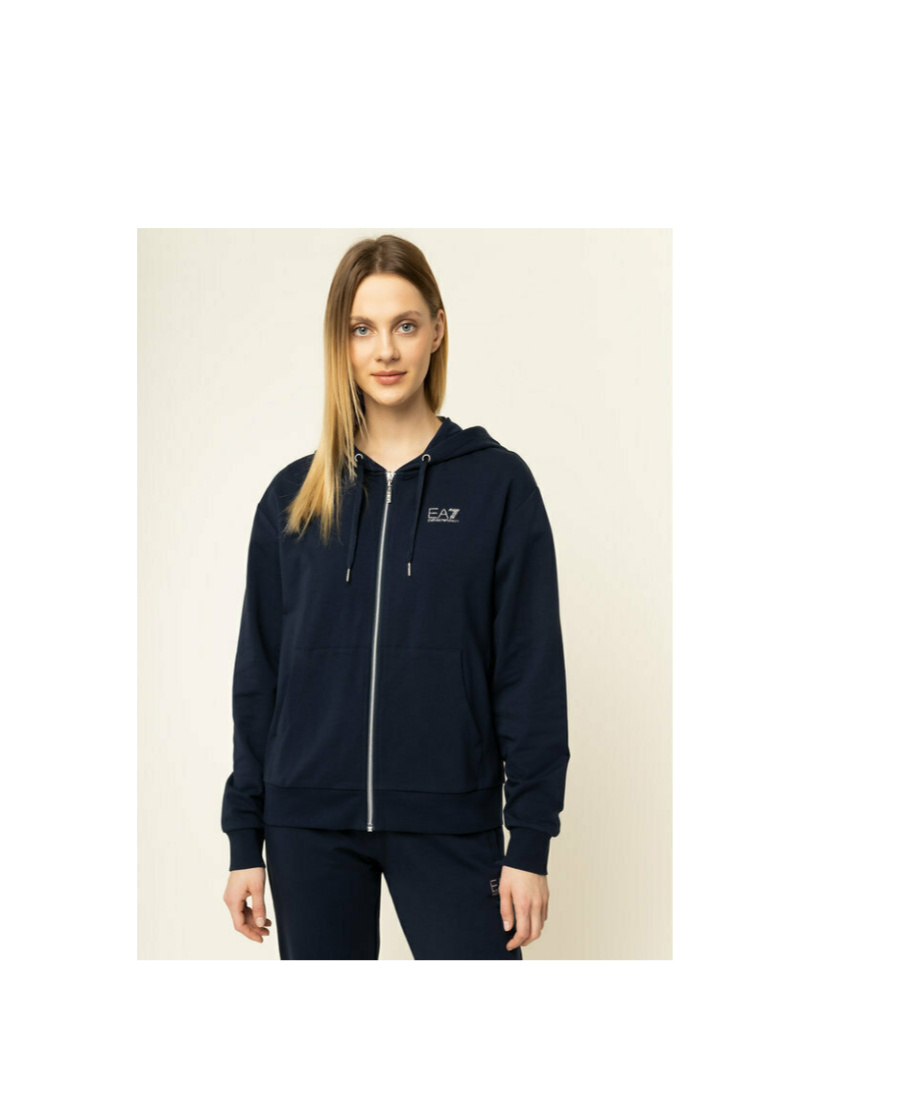 EA7 LOGO HOODED CASUAL JACKET