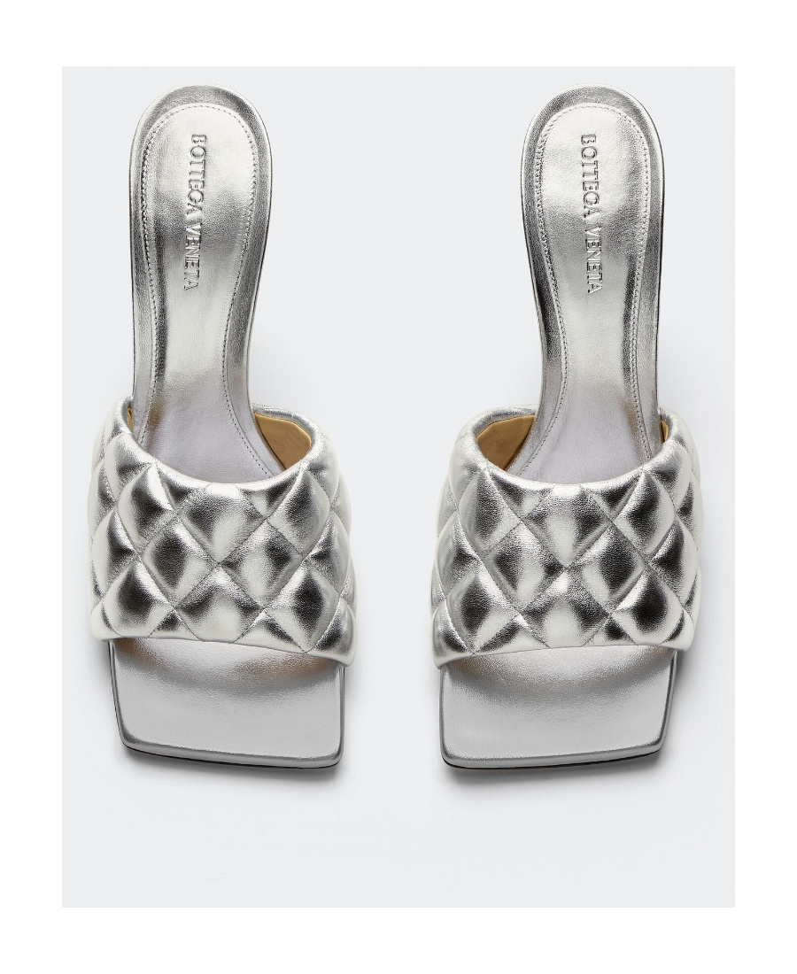 Bottega Veneta 95 Padded Leather Mules In White