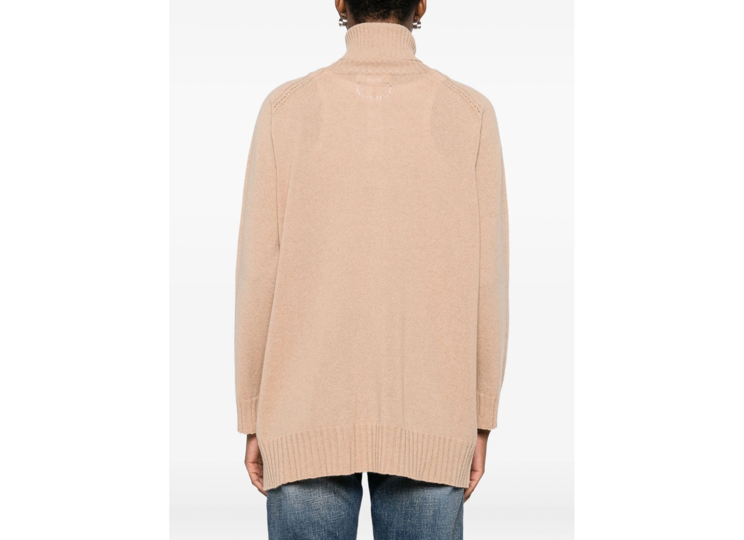 Twinset Long-sleeve Turtleneck Sweater In Brown