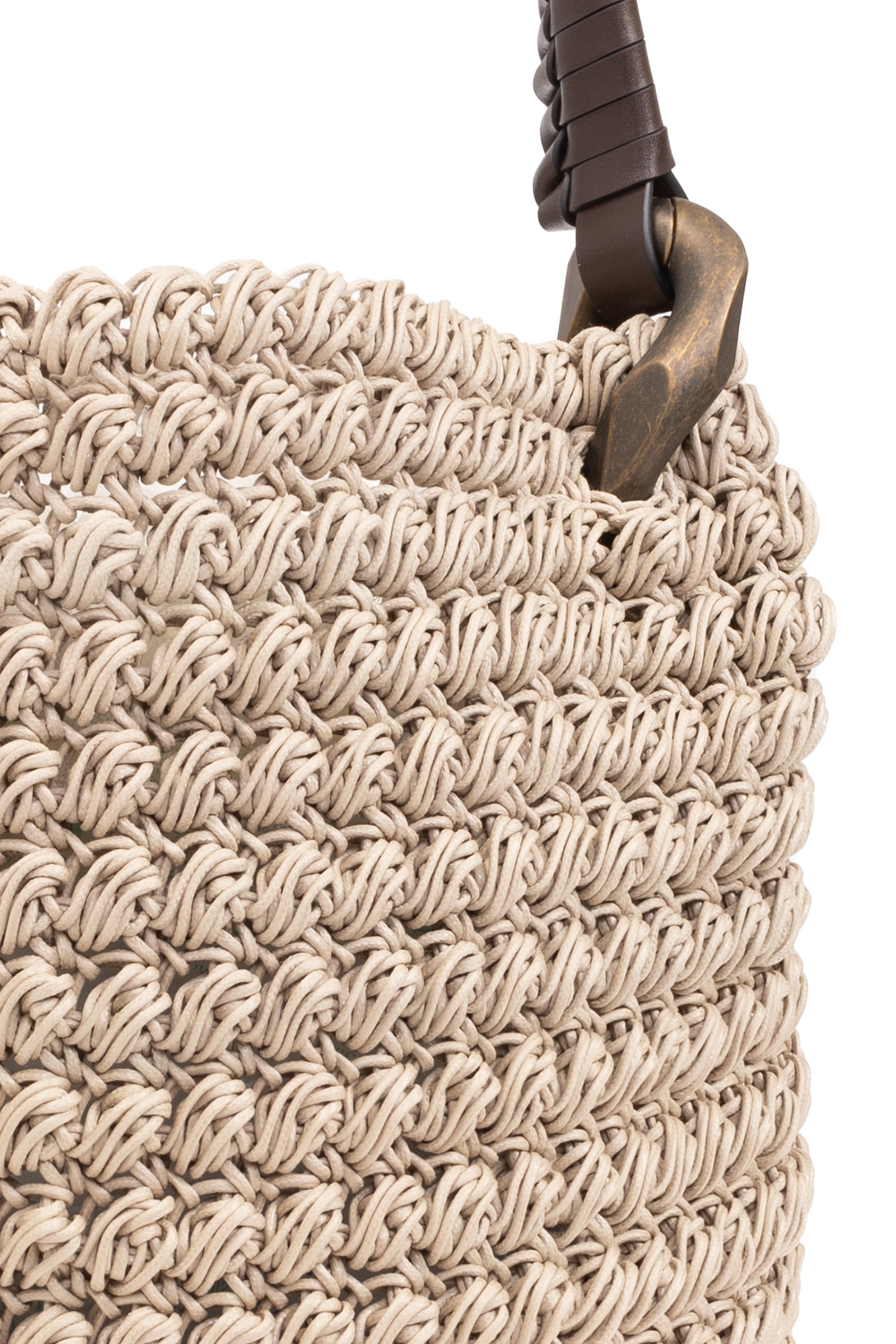 Jw Anderson Large Jwa Corner Bucket Bag In Nude