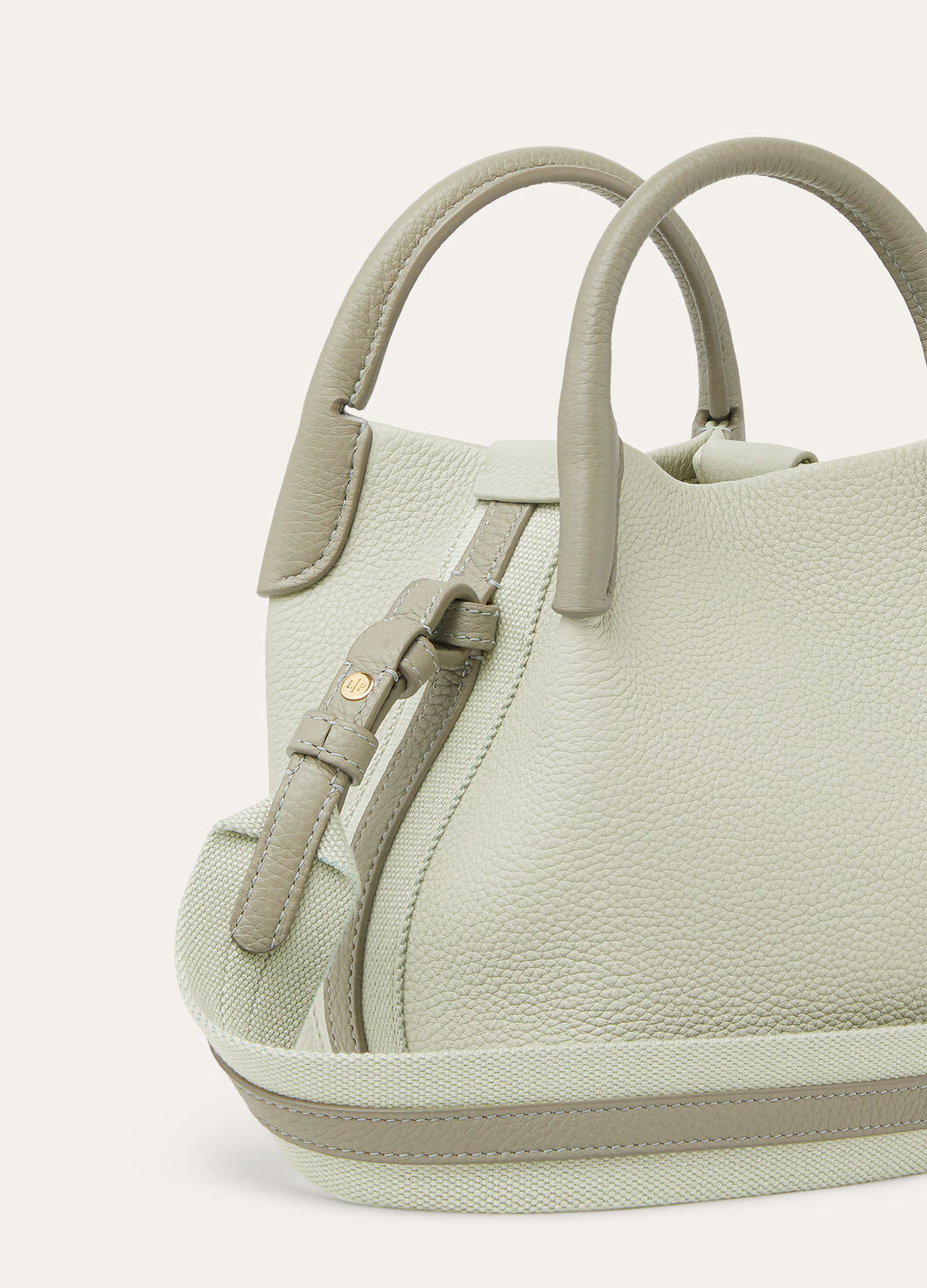 Loro Piana Micro Bale Bag In Deep Ice-dried Taragon/sun Gold