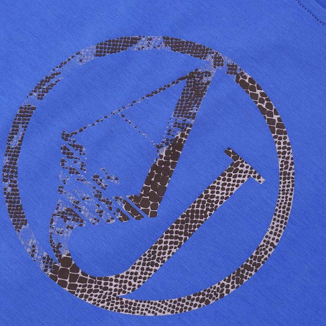 Armani Jeans Round-necked Logo T-shirt In Blue
