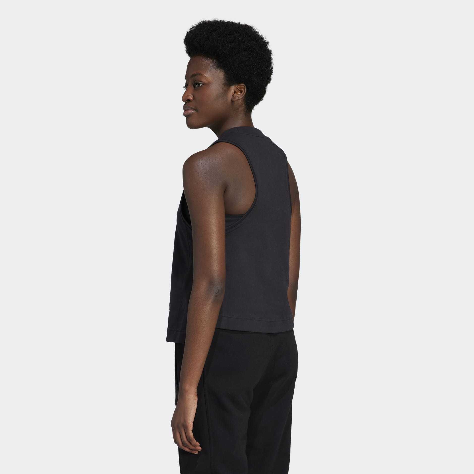 Shop Adidas By Stella Mccartney Logo-print Tank Top In Black